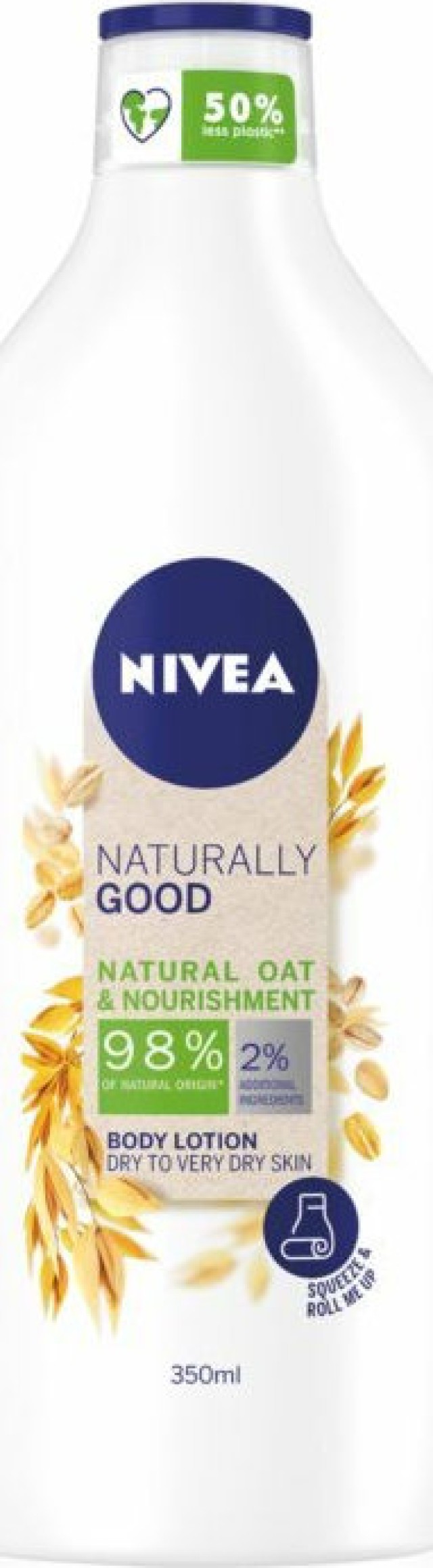 Nivea Naturally Good Natural Oat & Nourishment Body Lotion Ενυδατικό Γαλάκτωμα Σώματος για Ξηρές - Πολύ Ξηρές Επιδερμίδες 350ml