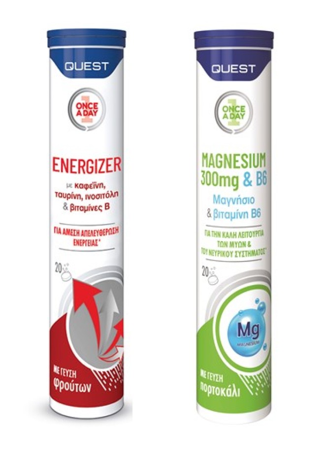 Quest PROMO Εnergizer Σύμπλεγμα Βιταμινών Β Γεύση Φρούτων 20 Αναβράζον …