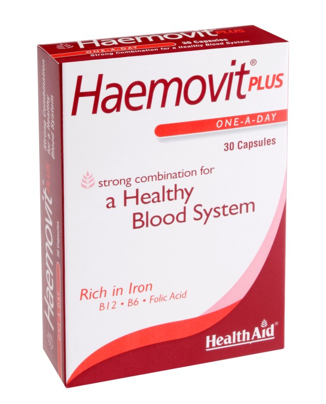 Health Aid Haemovit Plus Συμπλήρωμα Διατροφής με Σίδηρο, Βιταμίνη Β12, …