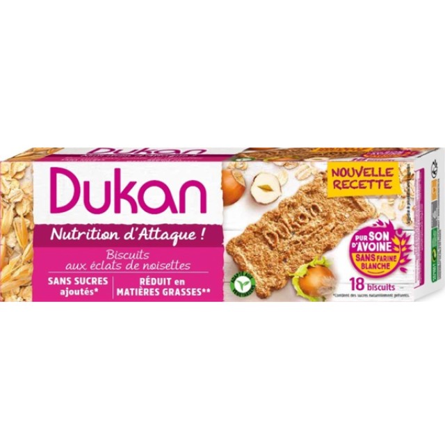 Dukan Expert Μπισκότα Βρώμης Dukan με Γεύση Φουντούκι 225gr Dukan Expert Μπισκότα Βρώμης Dukan με Γεύση Φουντούκι 225gr