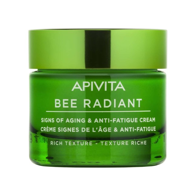 Apivita Bee Radiant Κρέμα Λευκή Παιώνια & Πατενταρισμένη Πρόπολη Πλούσιας Υφής Για Σημάδια Γήρανσης 50ml