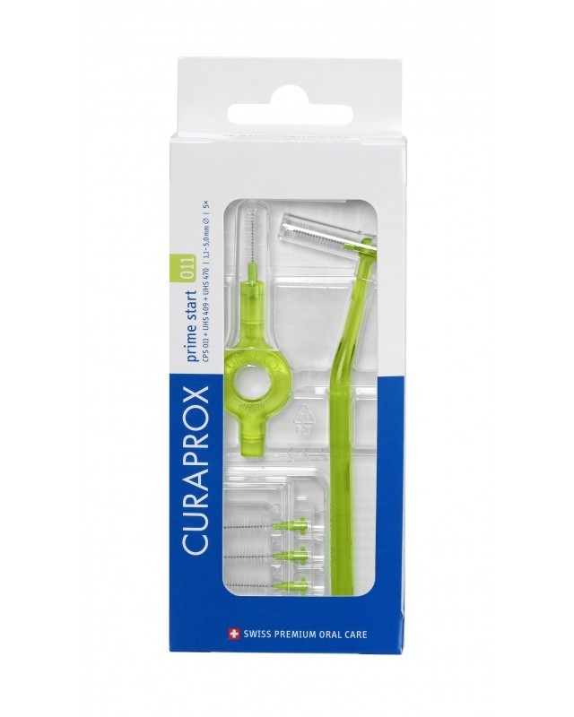 Curaprox CPS Prime Start 011 Μεσοδόντια Βουρτσάκια Πράσινο Με 2 Λαβές …