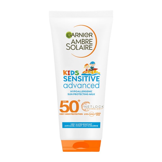 Garnier Ambre Solaire Kids Sensitive Advanced SPF50+ Παιδικό Αντηλιακό Γαλάκτωμα για Ευαίσθητες & Δυσανεκτικές Επιδερμίδες 200ml