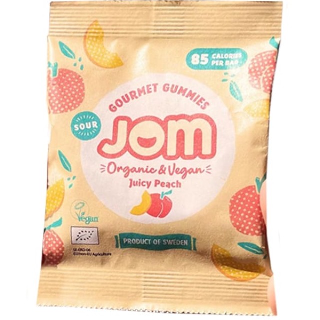 Jom Gourmet Gummies Juicy Peach Καραμέλες Ροδάκινο 25gr