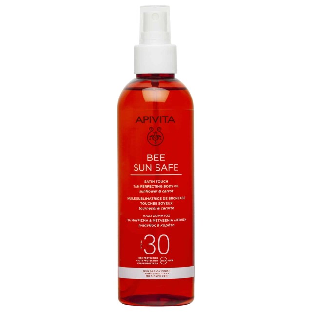 Apivita Bee Sun Safe SPF30 Tan Perfecting Body Oil Λάδι Σώματος για Μα …