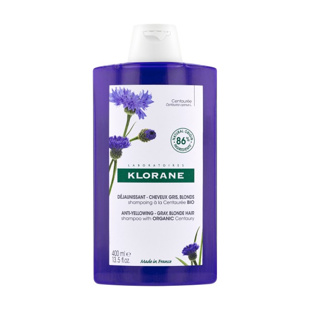 Klorane Shampoo Centauree Σαμπουάν Για Γκρίζα ή Λευκά Μαλλιά 400ml
