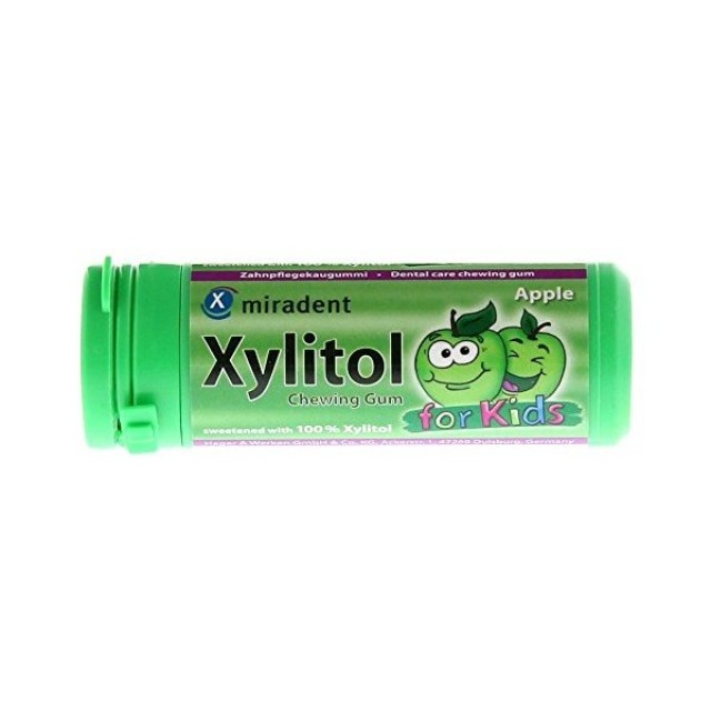 Miradent, Xylitol for Kids πράσινο μήλο 30τμχ Miradent, Xylitol for Kids πράσινο μήλο 30τμχ