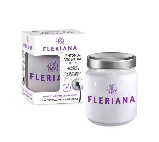 Power Health Fleriana Εντομοαπωθητικό Κερί με Φυσικό Έλαιο Γερανιόλης 130gr