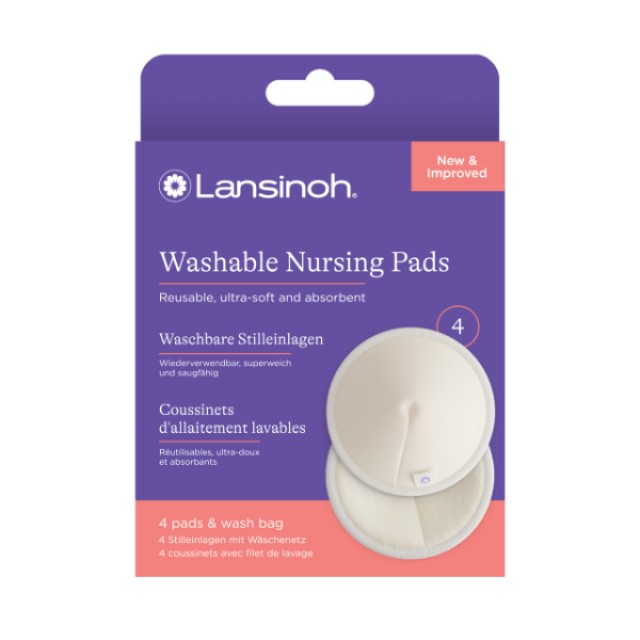 Lansinoh Washable Nursing Pads Πλενόμενα Επιθέματα Στήθους, 4 Τεμάχια Lansinoh Washable Nursing Pads Πλενόμενα Επιθέματα Στήθους, 4 Τεμάχια