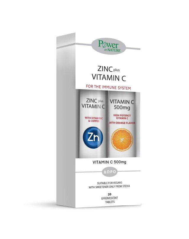 Power Health PROMO Power Of Nature Zinc & Vitamin C Stevia Συμπλήρωμα …