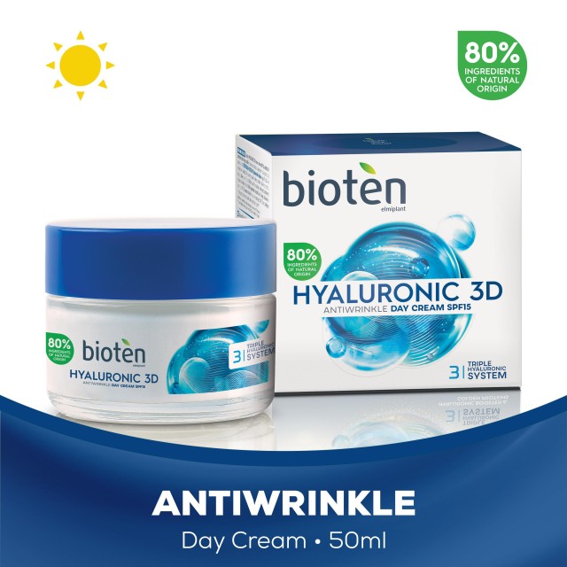Bioten Hyaluronic 3D Day Cream SPF15 Αντιρυτιδική Κρέμα Ημέρας με Υαλο …