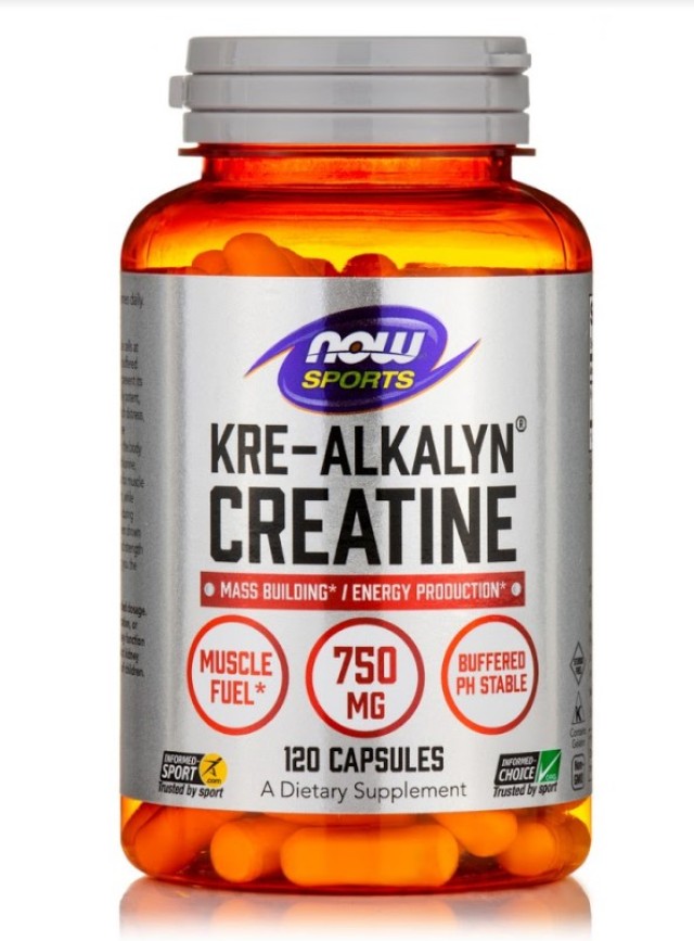Now Foods Kre - Alkalyn® Creatine Συμπλήρωμα Καθαρής Κρεατίνης 120 Κάψουλες