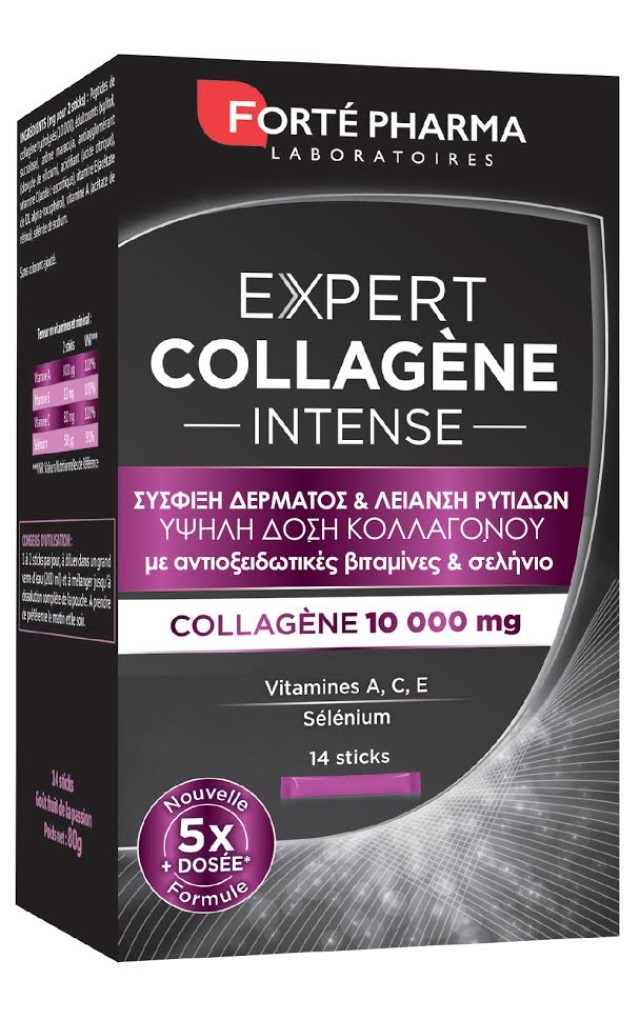 Forte Pharma Expert Collagene Intense 10.000mg Συμπλήρωμα Διατροφής Κολλαγόνου 14 Sticks