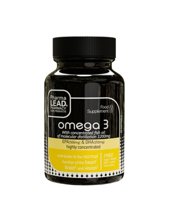 PharmaLead Omega 3 Fish Oil EPA 500mg & DHA 250mg Συμπυκνωμένο Ιχθυέλα …