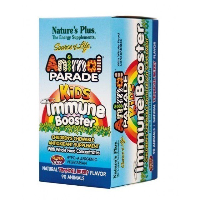 Natures Plus Animal Parade Kids Imunne Booster 90 Μασώμενες Ταμπλέτες