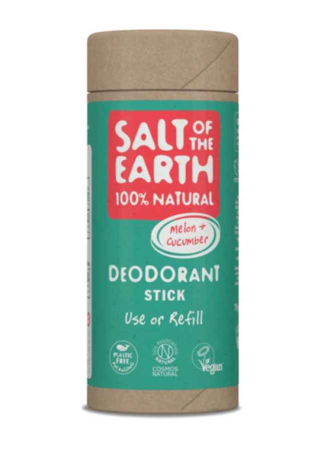 Salt of the Earth Vegan Use or Refill Αποσμητικό Stick Melon & Cucumber 75gr