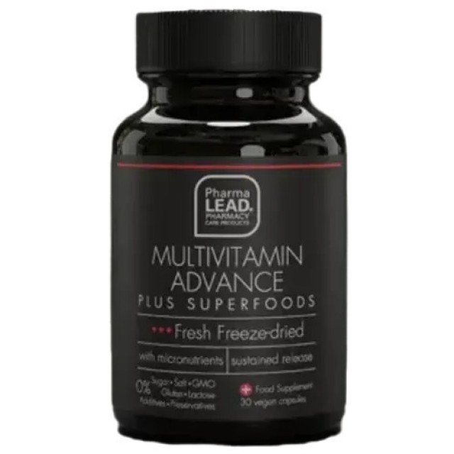 PharmaLead Black Range Multivitamin Advance Plus Superfoods για την Ενίσχυση του Οργανισμού 30 Φυτικές Κάψουλες