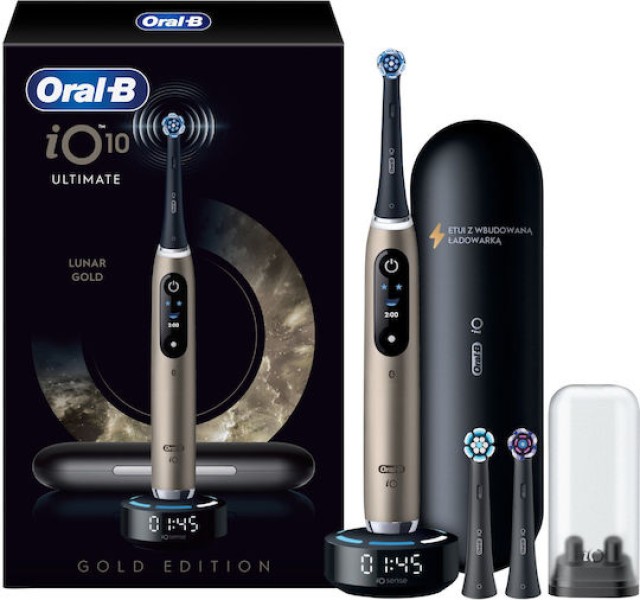 Oral B iO 10 Ultimate Lunar Gold Ηλεκτρική Οδοντόβουρτσα με Θήκη 1 Τεμ &hellip;