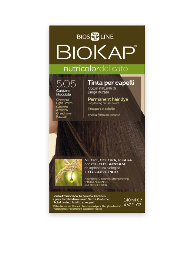 Biokap Nutricolor Delicato No5.05 Chestnut - Light Brown Βαφή Μαλλιών …
