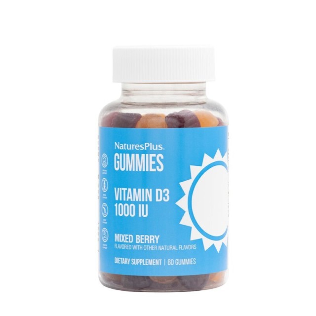Natures Plus Gummies Vitamin D3 1000IU Mixed Berry για το Ανοσοποιητικ …