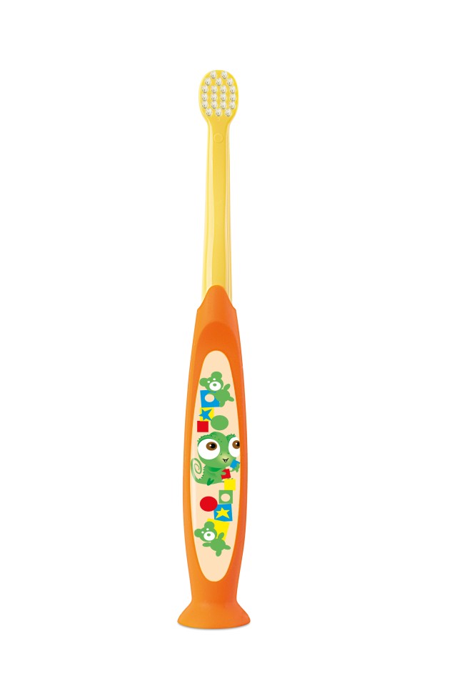 Elgydium Baby Soft Παιδική Οδοντόβουρτσα Μαλακή Πορτοκαλί για 0-2 Ετών 1 Τεμάχιο