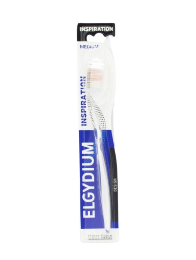 Elgydium Inspiration Medium Οδοντόβουρτσα Λευκό Μέτρια 1 Τεμάχιο