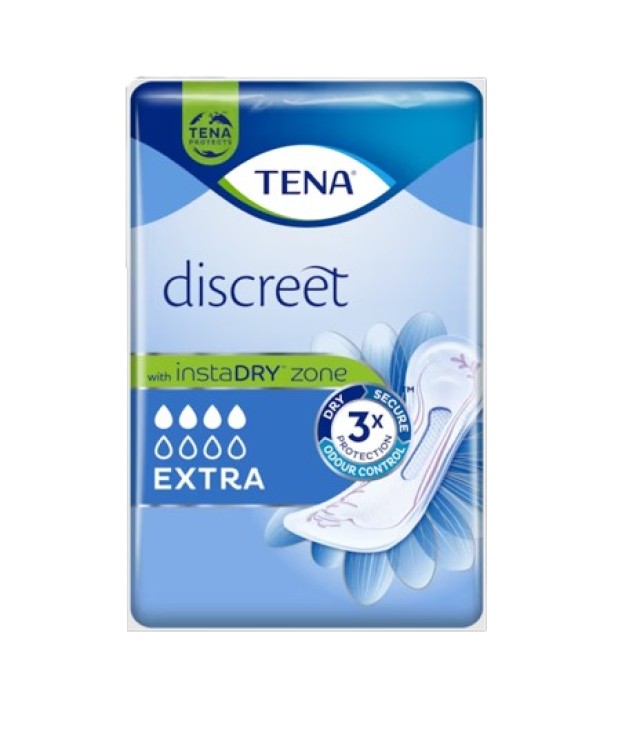 Tena Discreet Extra with InstaDRY Zone Σερβιέτες Ακράτειας για Μέτρια &hellip;