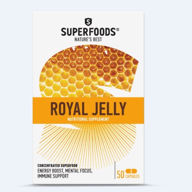 Superfoods Eubias 175mg Συμπλήρωμα Διατροφής με Βασιλικό Πολτό 50 Κάψουλες
