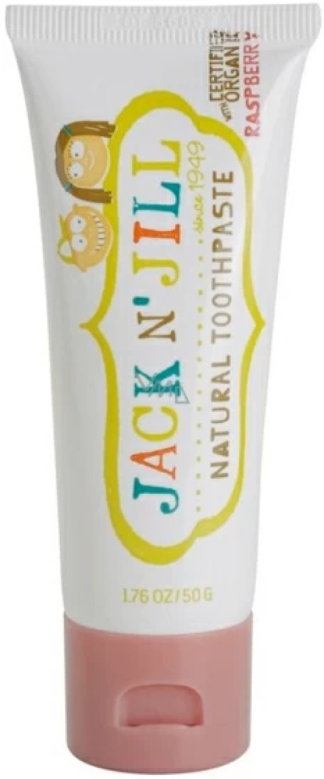 Jack N Jill Natural Φυσική Παιδική Οδοντόκρεμα Με Γεύση Raspberry, 50g