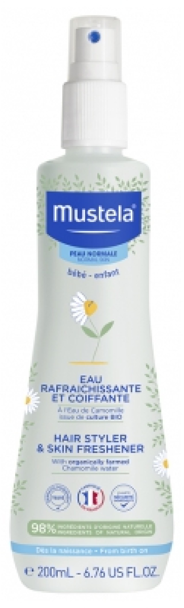 Mustela Hair Styler & Skin Freshener Νερό Φρεσκαρίσματος για Σώμα και Μαλλιά με Χαμομήλι 200ml