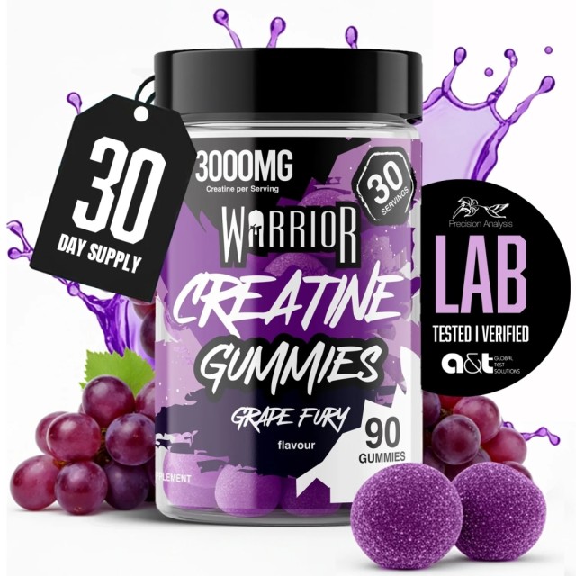 Warrior Creatine Κρεατίνη Ζελεδάκια με Γεύση Σταφύλι, 90 Ζελεδάκια Warrior Creatine Κρεατίνη Ζελεδάκια με Γεύση Σταφύλι, 90 Ζελεδάκια