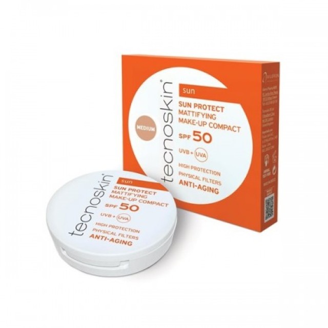 Tecnoskin Sun Protect Mattifying SPF50 Αντηλιακό Compact Make Up Προσώ …