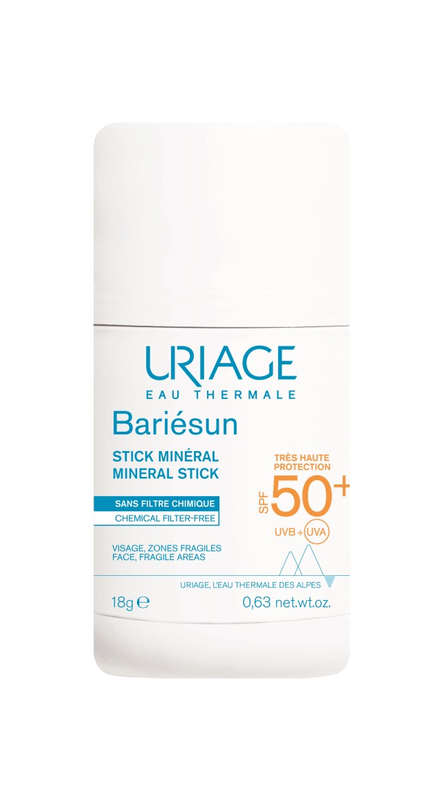 Uriage Bariesun Bar SPF50+ Mineral Αντηλιακό Stick για Ευαίσθητες Ζώνε …