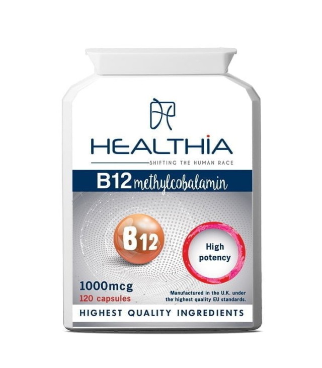 Healthia Βιταμίνη Β12 1000mcg Συμπλήρωμα Διατροφής με Βιταμίνη Β12 για &hellip;