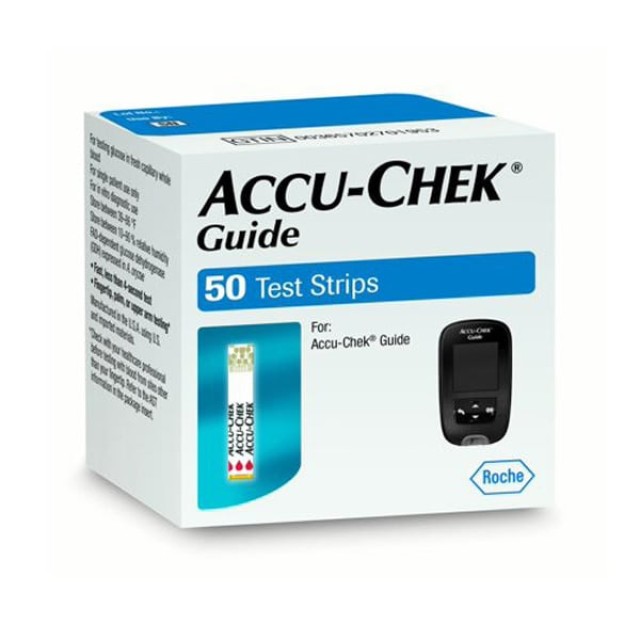 Accu Chek Guide Test Strip Ταινίες Μέτρησης Σακχάρου 50 Τεμάχια