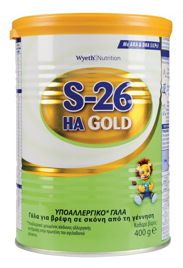 Wyeth S-26 HA Gold Γάλα με Υποαντιγονική Σύνθεση 400gr