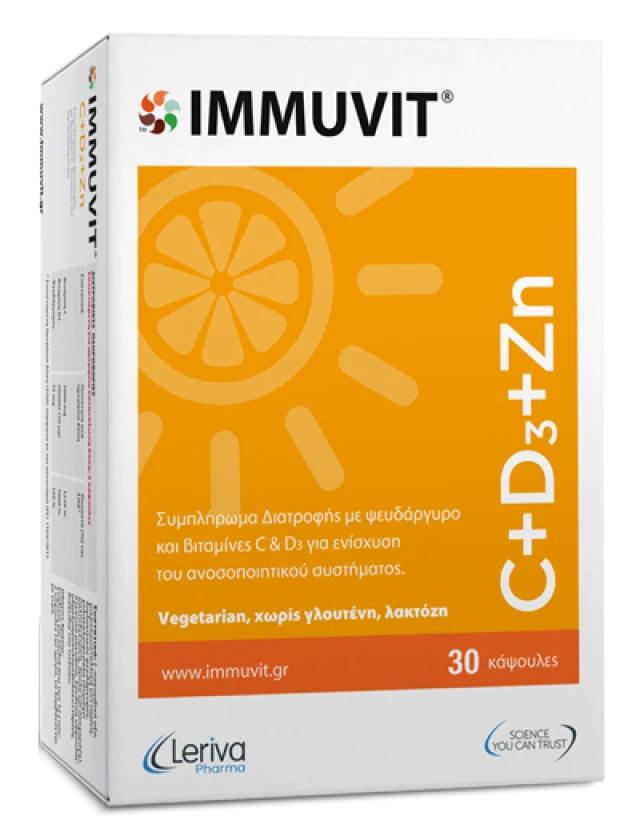Leriva Immuvit C+D3+Zn Dietary Supplement for Strengthening the … Leriva Immuvit C+D3+Zn Dietary Supplement for Strengthening the …
