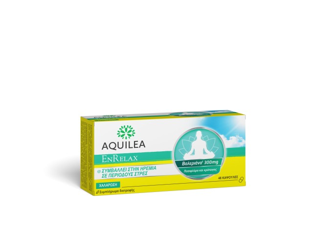 Aquilea Enrelax Valeriana 300mg για Ηρεμία σε Περιόδους Άγχους 48 Κάψουλες