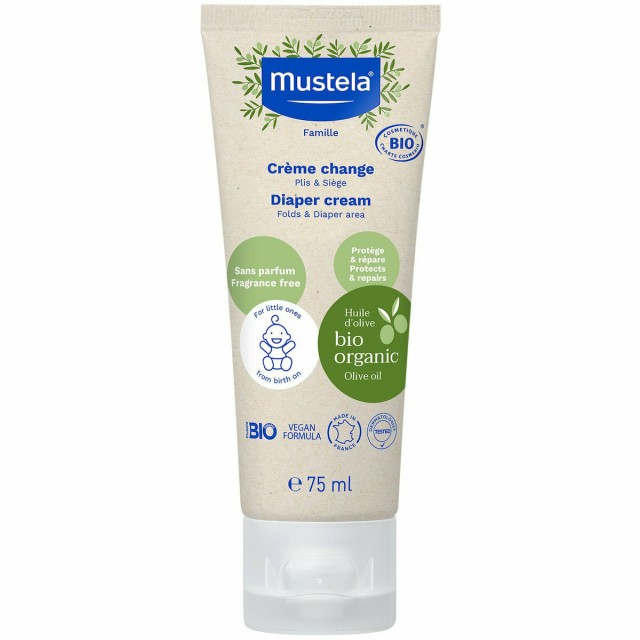 Mustela Bio Organic Diaper Cream Βιολογική Κρέμα Αλλαγής Πάνας 75ml