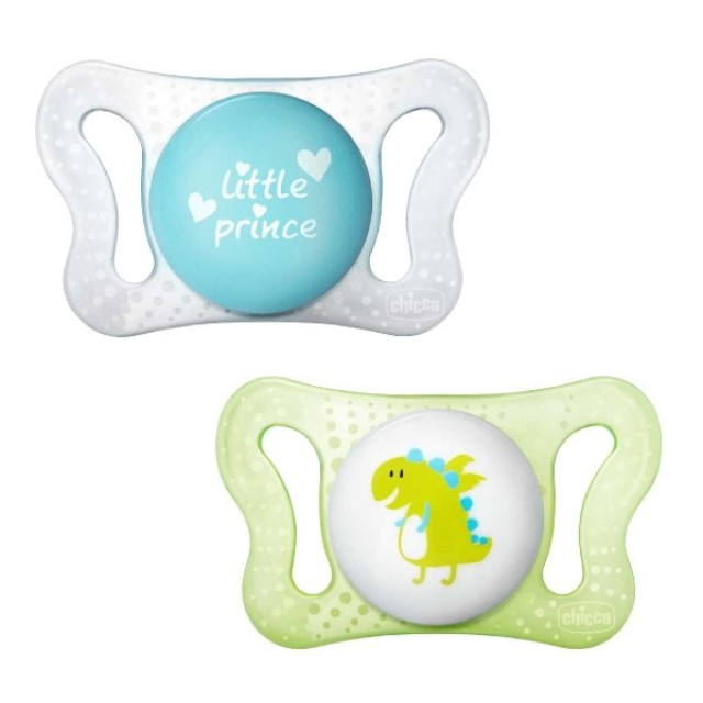 Chicco Physio Micro Πιπίλα Σιλικόνης Χρώμα:Πράσινο-Σιέλ 0-2m+ 2 Τεμάχι …