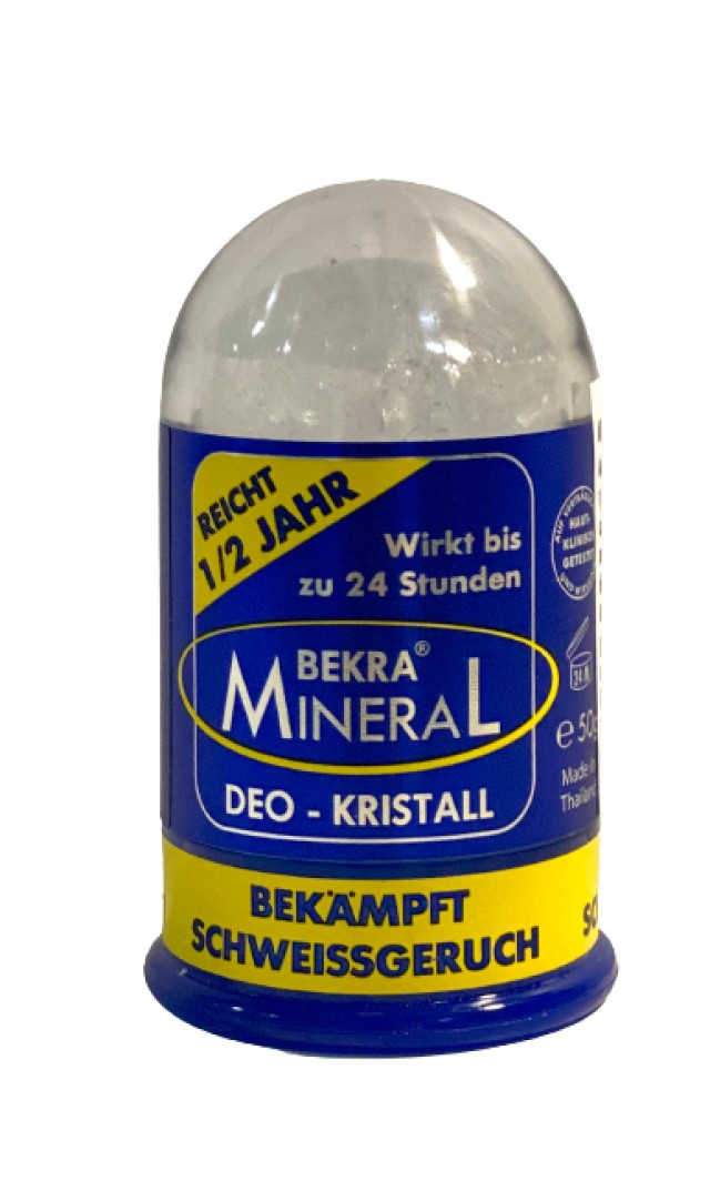 Bekra Mineral Deodorant Stick Αποσμητικό Σώματος 24ωρης Ενυδάτωσης Φυσικός Κρύσταλλος 50gr