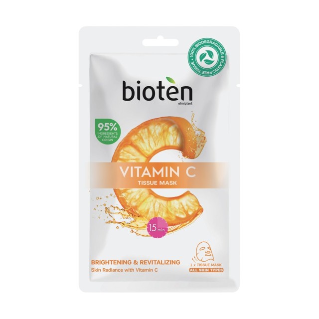 Bioten Vitamin C Tissue Mask Υφασμάτινη Μάσκα Λάμψης & Αναζωογόνησης 2 …
