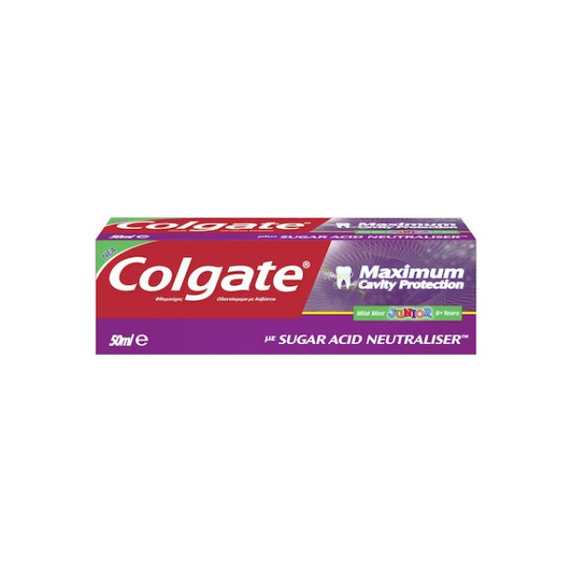 COLGATE MAXIMUM  CAVITY PROTECTION 50ml mild mint JUNIOR 6+YEARS