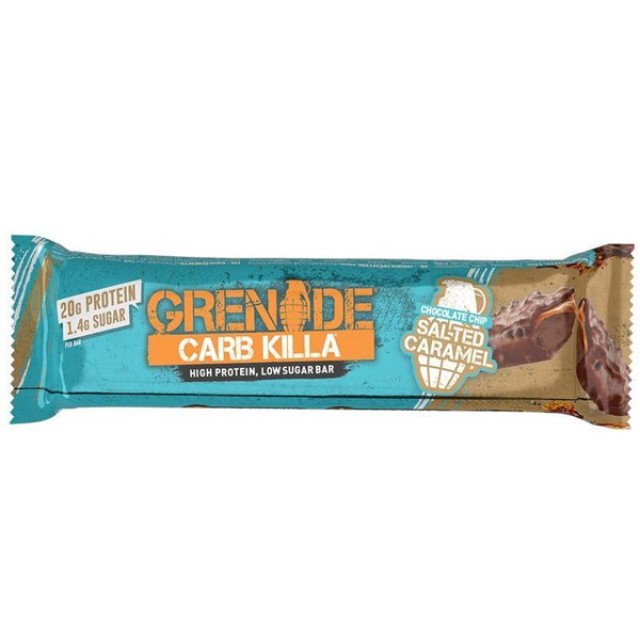 Grenade Carb Killa Chocolate Chip Salted Caramel Μπάρα Υψηλής Πρωτεΐνης 60gr