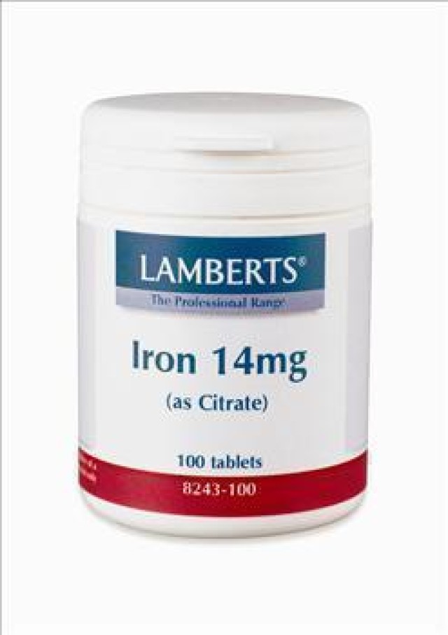 Lamberts Iron 14mg, Συμπλήρωμα Διατροφής με Σίδηρο για την Αναπλήρωση &hellip;