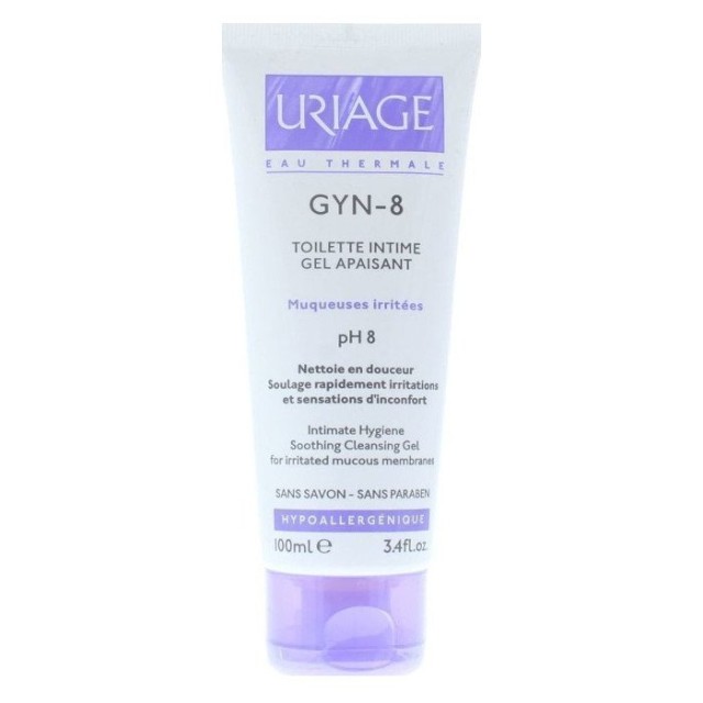 Uriage Gyn-8 Intimate Hygiene Soothing Cleansing Gel για την Ευαίσθητη Περιοχή, 100ml