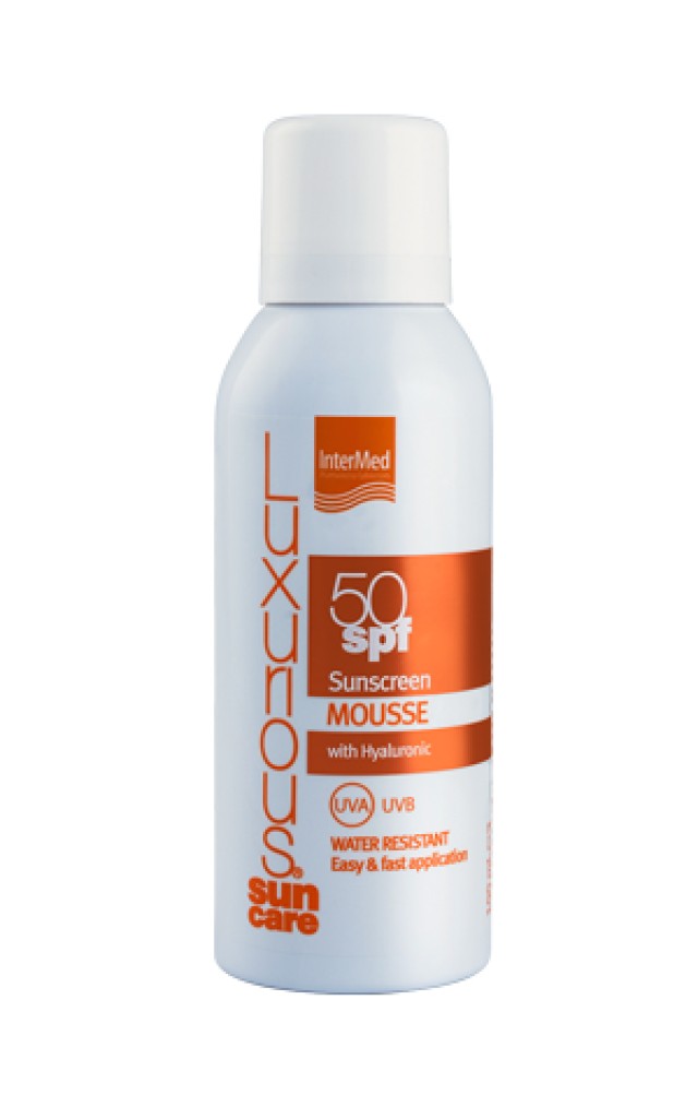 Intermed Luxurious SunCare Sunscreen Mousse SPF50 Αντηλιακός Αφρός … Intermed Luxurious SunCare Sunscreen Mousse SPF50 Αντηλιακός Αφρός …