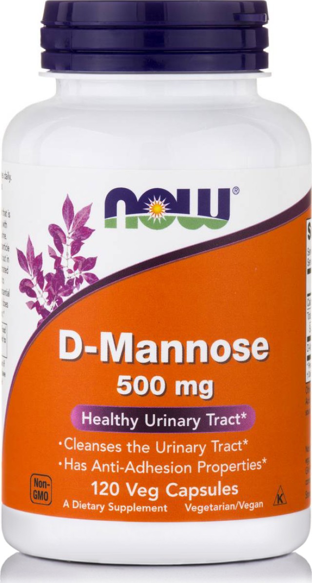 Now Foods D Mannose 500mg Συμπλήρωμα Διατροφής Για Το Ουροποιητικό 120 Κάψουλες
