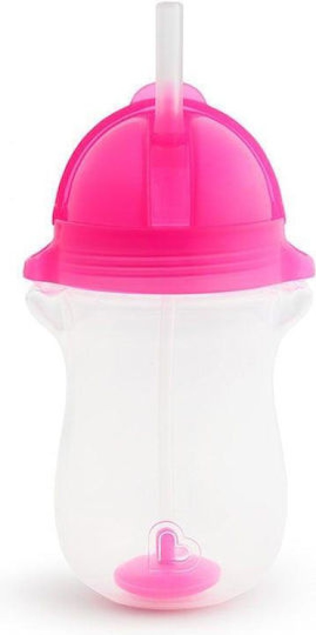 Munchkin Tip & Sip Cup Ροζ Εκπαιδευτικό Ποτηράκι Πλαστικό με Καλαμάκι &hellip;