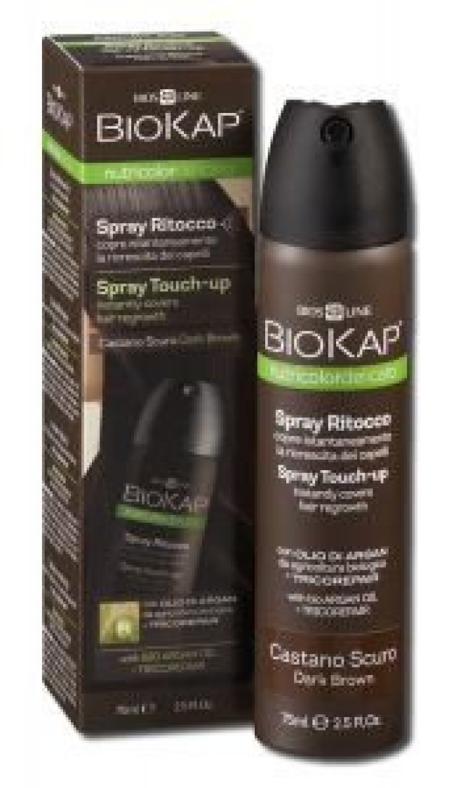 Biokap Nutricolor Delicato Spray Touch-Up Dark Brown Εκνέφωμα για την κάλυψη της Ρίζας, 75ml